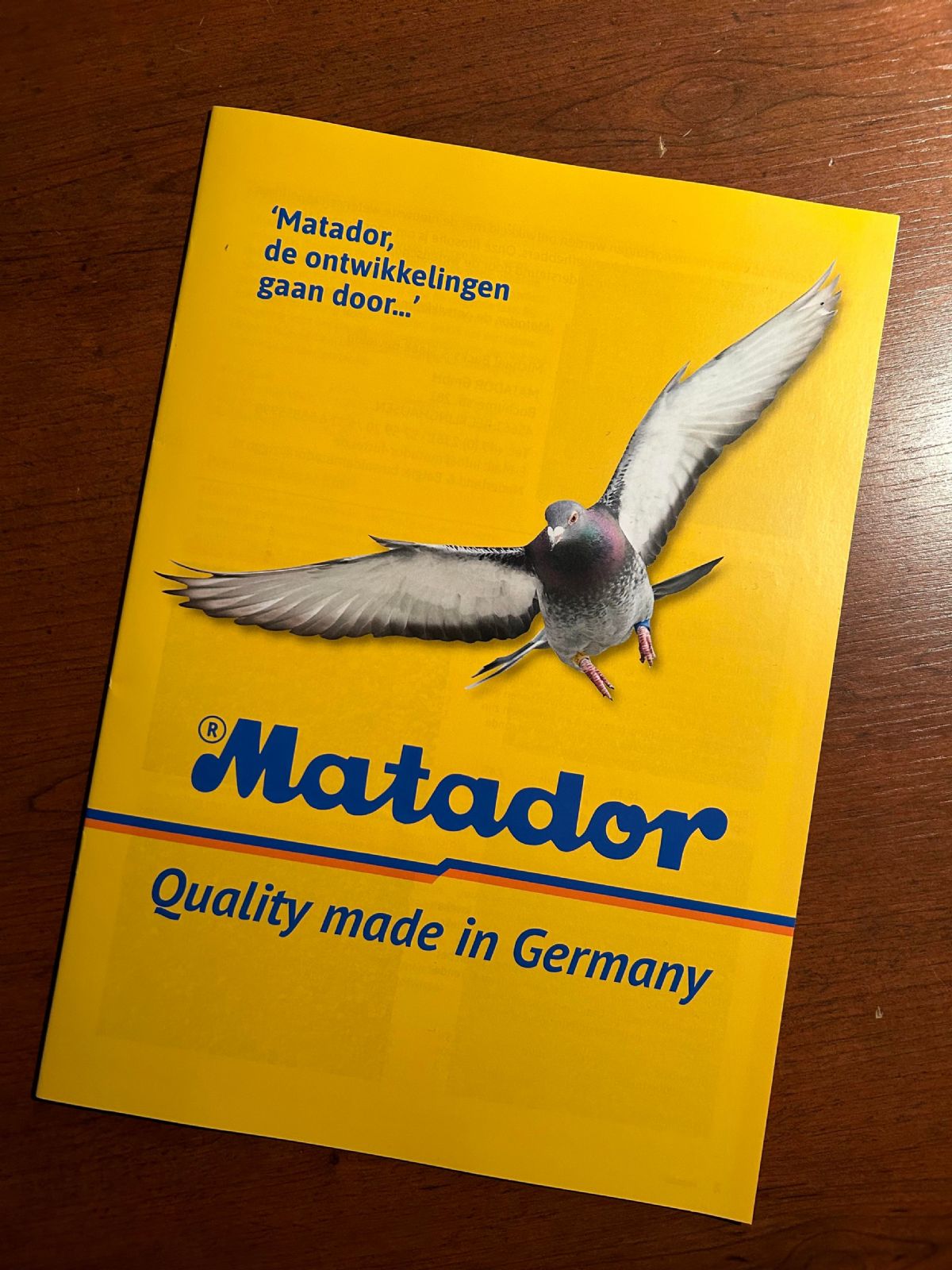 Nieuwste Matador & Backs brochure